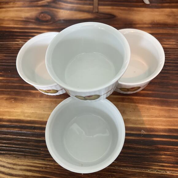 Royal Worcester Set Of 4 Evesham Ramekins Excellent Fine Porcelain ENGLAND - Picture 4 of 7